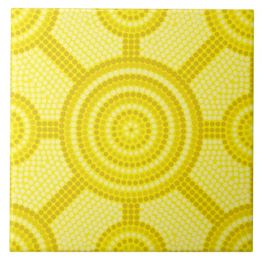 アボリジニ絵画ウム タイル (正面)