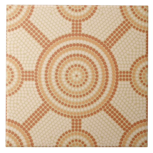 アボリジニ絵画ウム タイル (正面)