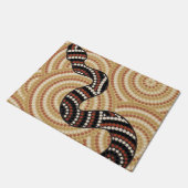 アボリジニ絵画ウム ドアマット (アングル)