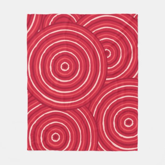 アボリジニ絵画ウム フリースブランケット (正面)