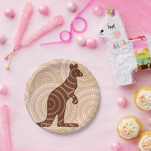 アボリジニ絵画ウム ペーパープレート (パーティー)