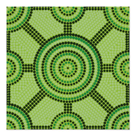 アボリジニ絵画ウム ポスター (正面)