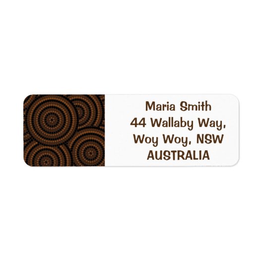 アボリジニ絵画ウム ラベル (正面)