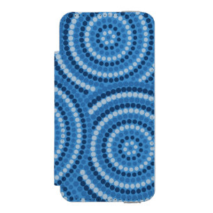 アボリジニ絵画ウム iPhone SE/5/5sウォレットケース