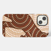 アボリジニ絵画ウム iPhoneケース (裏面横)