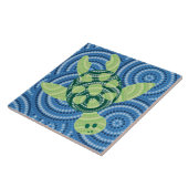 アボリジニ絵画ガメ タイル (側面)