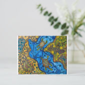 アボリジニ絵画ガメ ポストカード (スタンド正面)