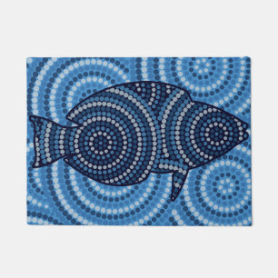 アボリジニ絵画ス ドアマット
