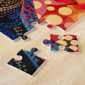 アボリジネドットアートスタイルでカサスキュリー ジグソーパズル (側面)