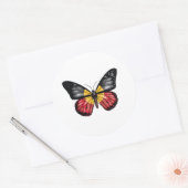 アボリジーンモナーク蝶の国旗 ラウンドシール (封筒)