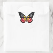 アボリジーンモナーク蝶の国旗 ラウンドシール (バッグ)