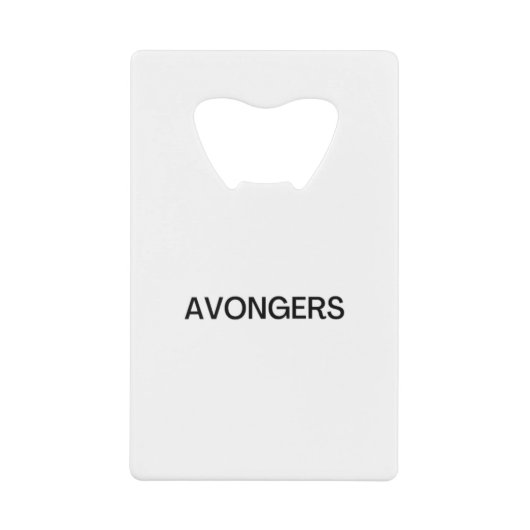 アボンガー クレジットカード栓抜き (正面)