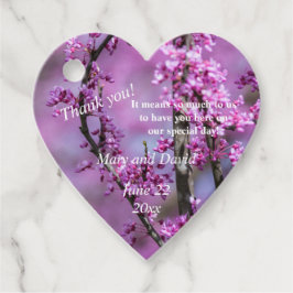 アボンデールレッドブドアートウェディング フェイバータグ