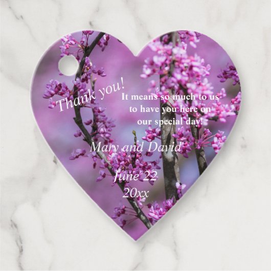 アボンデールレッドブドアートウェディング フェイバータグ (正面)