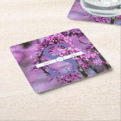 アボンデールレッドブド結婚アートズ紙コースター スクエアペーパーコースター (アングル)