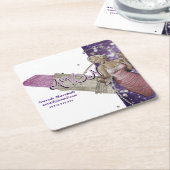 アボン代表 スクエアペーパーコースター (アングル)