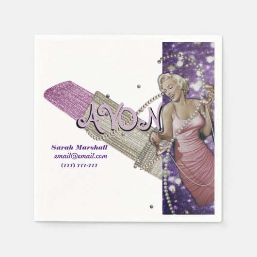 アボン代表 スタンダードカクテルナプキン (正面)