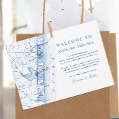 アボン・バイ・ザ・シーNJネイビーの歓迎結婚旅程 サンキューカード