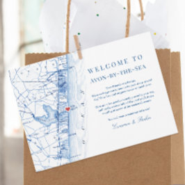 アボン・バイ・ザ・シーNJネイビーの歓迎結婚旅程 サンキューカード