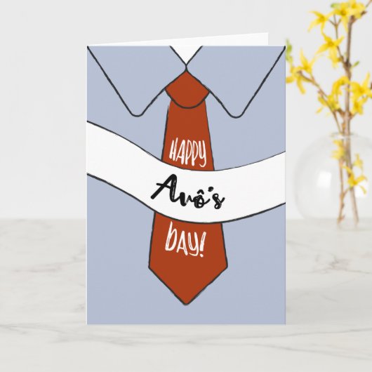 アボーの父の日札 カード (黄色い花)