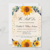 アボーム再生ひまわりユーカリハート贅沢 招待状 (正面)