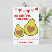 アボ素晴らしデイ！かわいいアボカドバレンタインデーのカード 招待状 (スタンド正面)