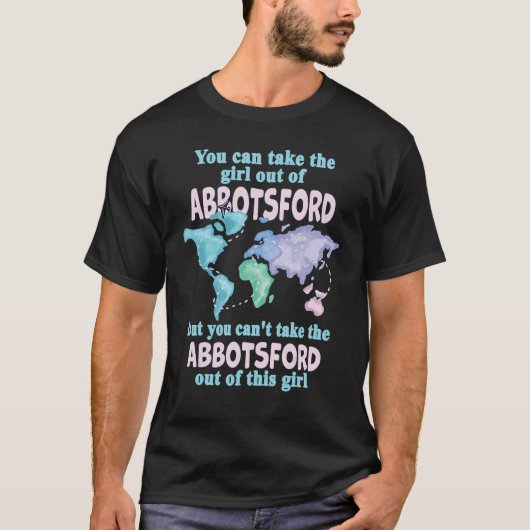 アボ誇りを持ったットからのアボッツフォード移転の少女 Tシャツ (正面)