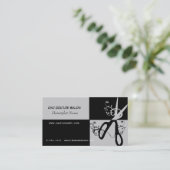 アポイントメントによってすごいシックな美容師は渦巻を切ります 予約カード (スタンド正面)