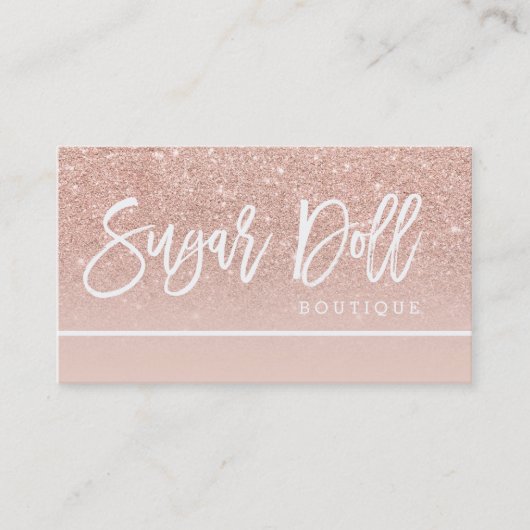 アポイントメントのばら色の金ゴールドのタイポグラフィのばら色の金ゴールドのロゴ 予約カード (正面)