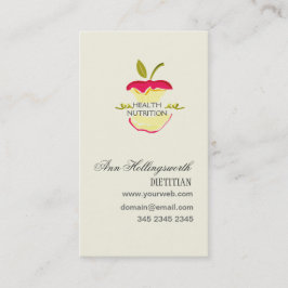 アポイントメントのりんごの健康の栄養物の減量 予約カード