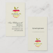 アポイントメントのりんごの健康の栄養物の減量 予約カード (正面/裏面)