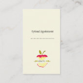 アポイントメントのりんごの健康の栄養物の減量 予約カード (裏面)