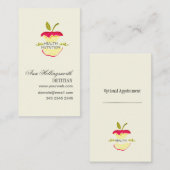 アポイントメントのりんごの健康の栄養物の減量 予約カード (正面/裏面)