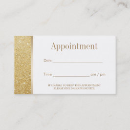 アポイントメントのエレガントな金ゴールドのグリッターのモダン 予約カード
