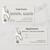 アポイントメントのシンプルで素晴らしい医者医療機器 予約カード (正面/裏面)