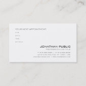 アポイントメントのメモのきれいな洗練された平野 予約カード (正面)