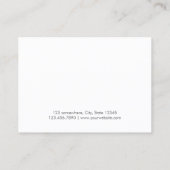 アポイントメントのメモのモダンな銀製のグリッター 予約カード (裏面)