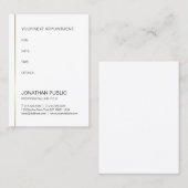 アポイントメントのメモの金ゴールドのエレガントでモダンな平野 予約カード (正面/裏面)