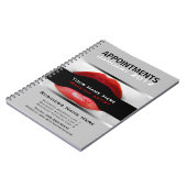 アポイントメントのメークアーティスト向けノート ノートブック (左側)