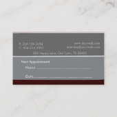 アポイントメントの医者の図解医者 予約カード (裏面)