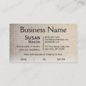 アポイントメントの名刺のテンプレート 予約カード (裏面)