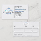 アポイントメントの名刺 予約カード (正面/裏面)