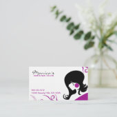 アポイントメントの日付が付いているエレガントなヘアーサロン 予約カード (スタンド正面)