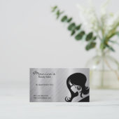 アポイントメントの日付が付いているステンレス鋼の美容院 予約カード (スタンド正面)