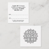 アポイントメントの正方形 予約カード (正面/裏面)