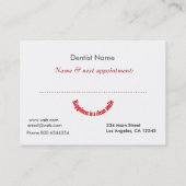 アポイントメントの歯科の医学の黒い中間バンド 予約カード (裏面)