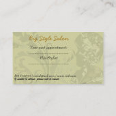 アポイントメントの花のビクトリアンなヴィンテージのシルエット 予約カード (裏面)