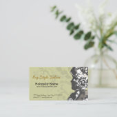 アポイントメントの花のビクトリアンなヴィンテージのシルエット 予約カード (スタンド正面)