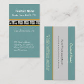 アポイントメントのOdontologyのデンタルケアの白の歯 予約カード (正面/裏面)