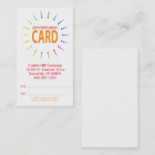 アポイントメントのrainbowBurst 予約カード (正面/裏面)